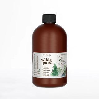 18oz Refill of Sensitive Skin Body Wash EcoBalance Cleanser, refills all Wild& Pure bottles - mist, foam, and travel size