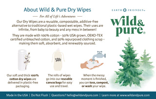 Wild & Pure Unbleached Dry Wipes