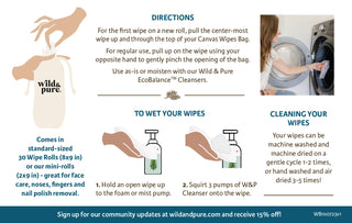 Wild & Pure Unbleached Dry Wipes