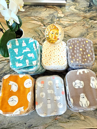Wild & Pure Handmade GOTS-Certified Organic Flannel Wipes