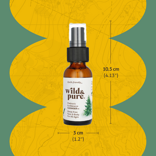 Size 4.13" tall and 1.2" wide: 0.9oz Travel-Size Spray Body Wash for Sensitive Skin - EcoBalance Cleanser