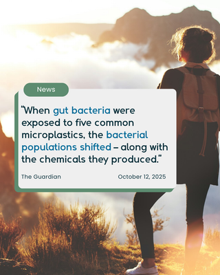 "When gut bacteria were exposed to five common microplastics, the bacterial populations shifted - along with the chemicals they produced."