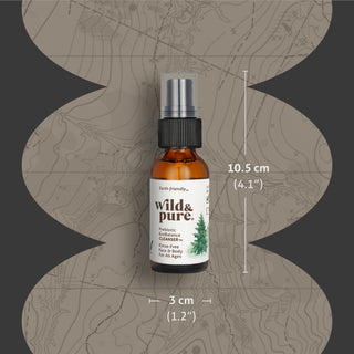 size 4.1" tall buy 1.2" wide: Travel-Size Spray Body Wash, Rinse-Free 1oz Mist of EWG Verified Natural EcoBalance Cleanser