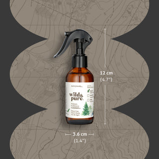 size 4.7" tall by 1.4" wide: 4oz Mist of EWG Verified Natural EcoBalance No-RInse Body Wash Cleanser 