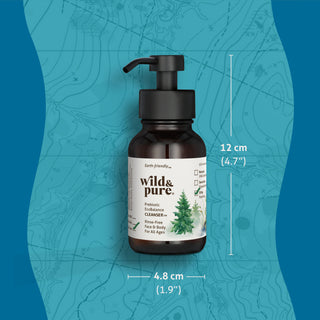 Size 4.7" tall by 1.9" wide: 8 oz Silky Foaming Body Wash for shave and shower